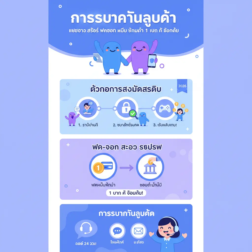 เว็บตรง สล็อต ฝากถอน ไม่มี ขั้นต่ำ 1 บาท ก็ ถอนได้ - การสนับสนุนลูกค้า